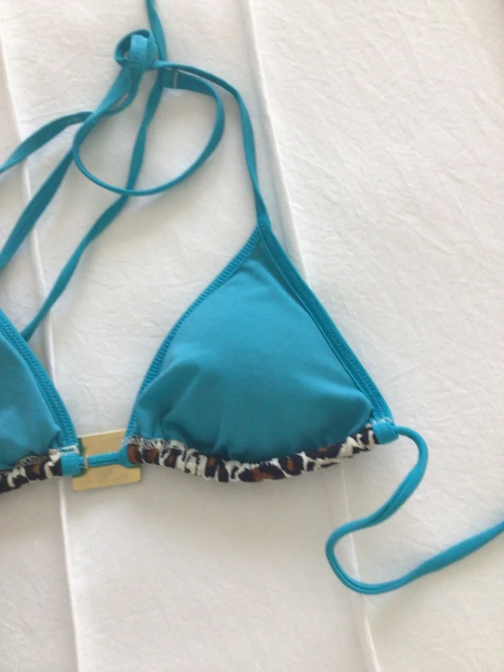 Leopard bikini top